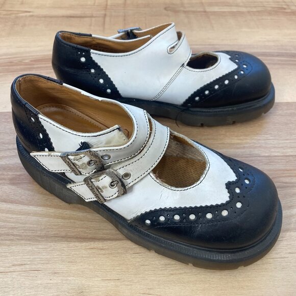 VINTAGE Dr. Martens Mary Jane Women's Shoes UK5 /US7 Made In England Y2K - Picture 1 of 15